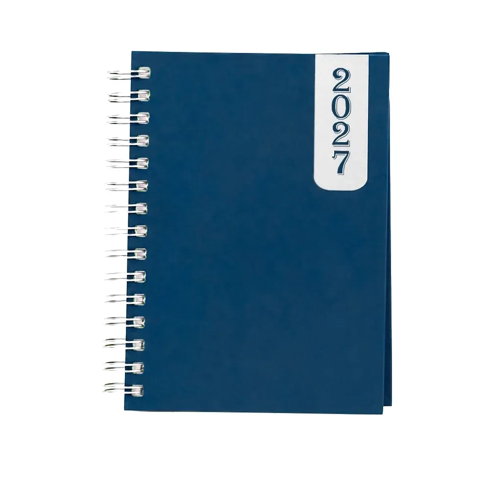 Agenda Diária Capa Prime com Wire-O Personalizada azul