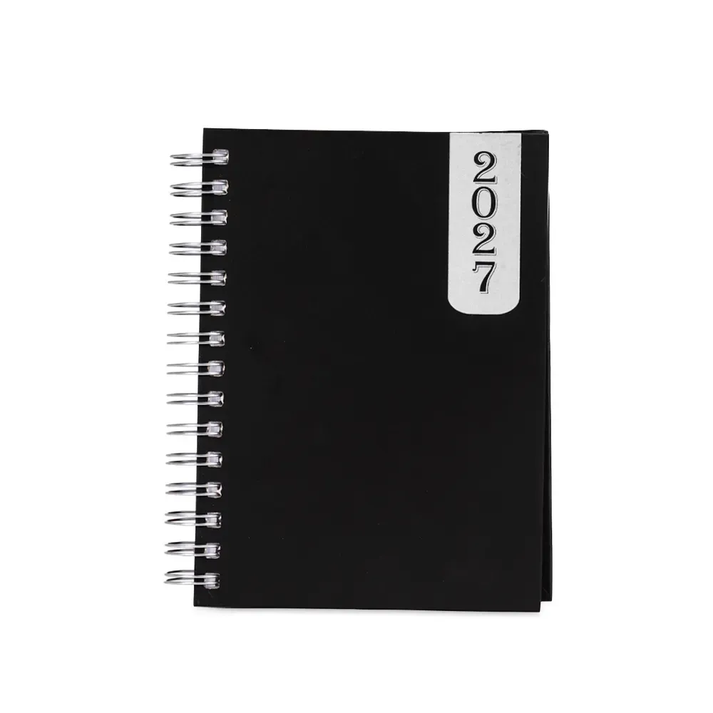 Agenda Diária Capa Prime com Wire-O Personalizada preto