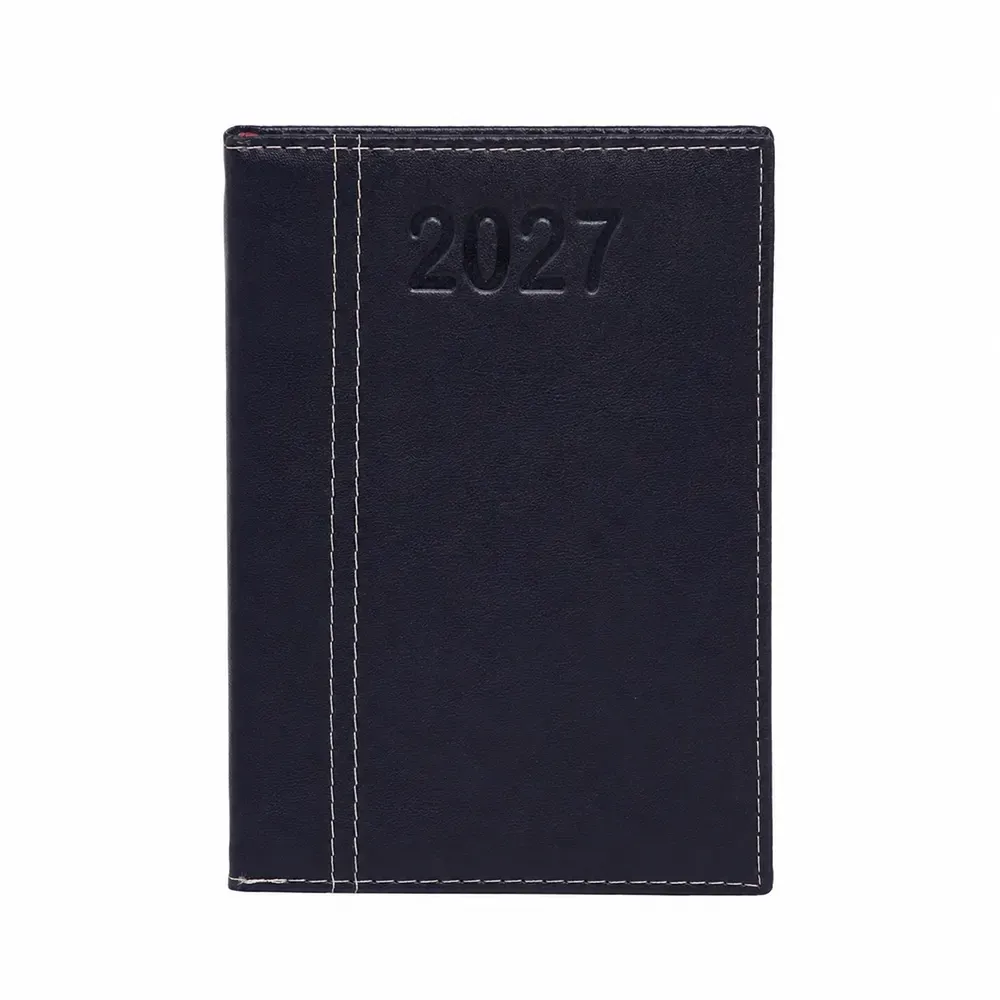 Agenda Diária Couro Sintético Personalizada em 3 Cores azul