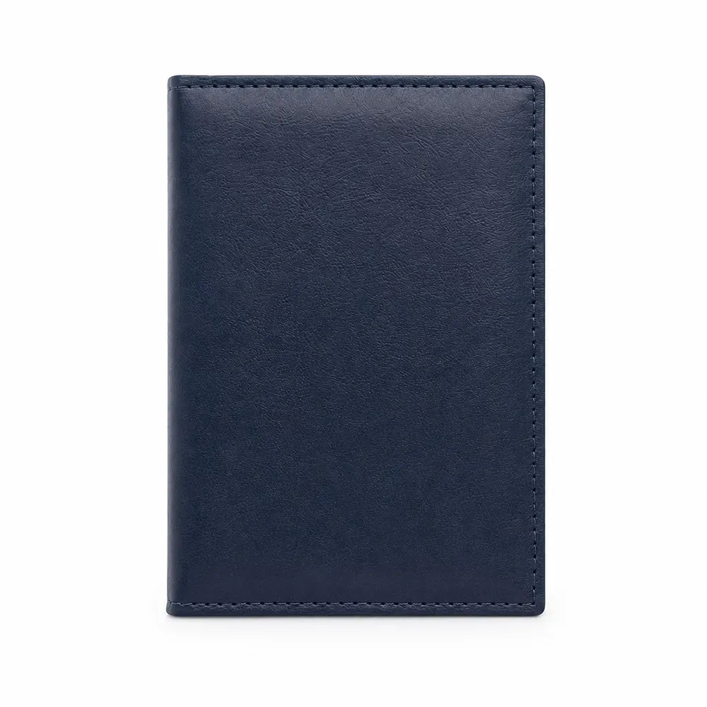 Agenda diária couro sintético personalizada azul