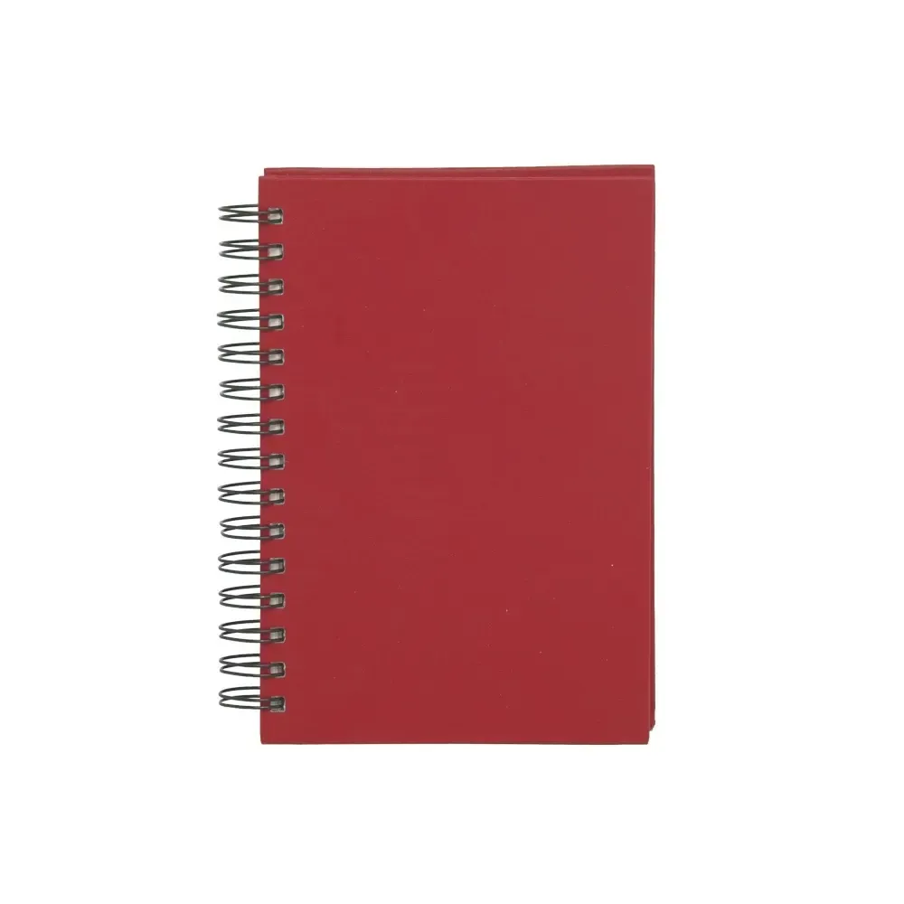 Agenda Diária Cromato com Wire-O Personalizada em 6 Cores vermelho