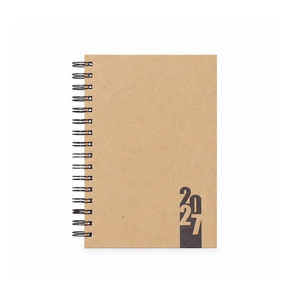 Agenda Diária Kraft com Wire-O Personalizada kraft