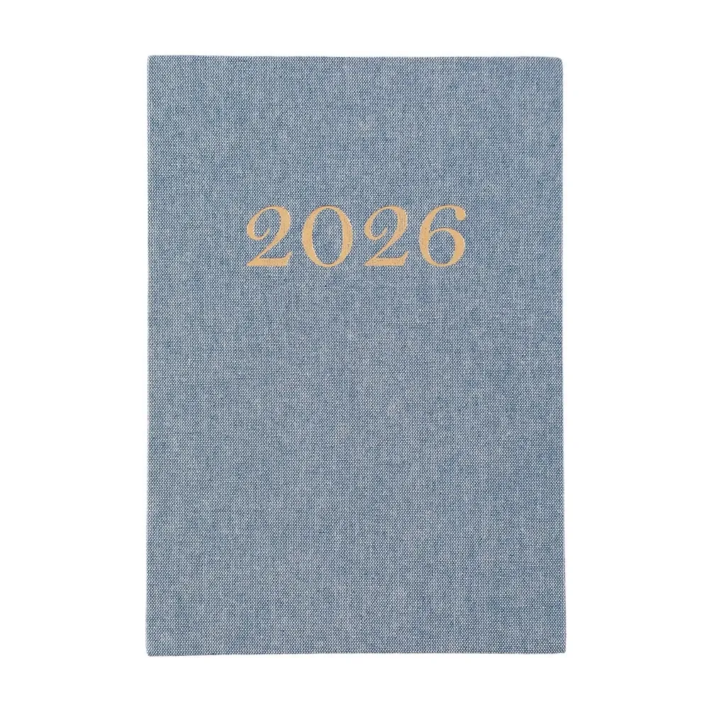 Agenda Diária Capa em Linho Personalizada azul