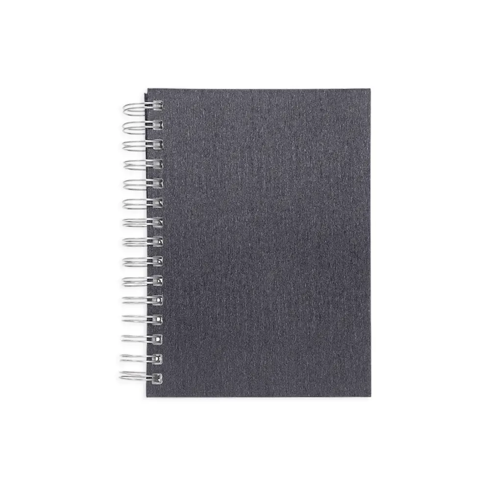 Agenda Diária Percalux com Wire-O Personalizada em 4 Cores grafite
