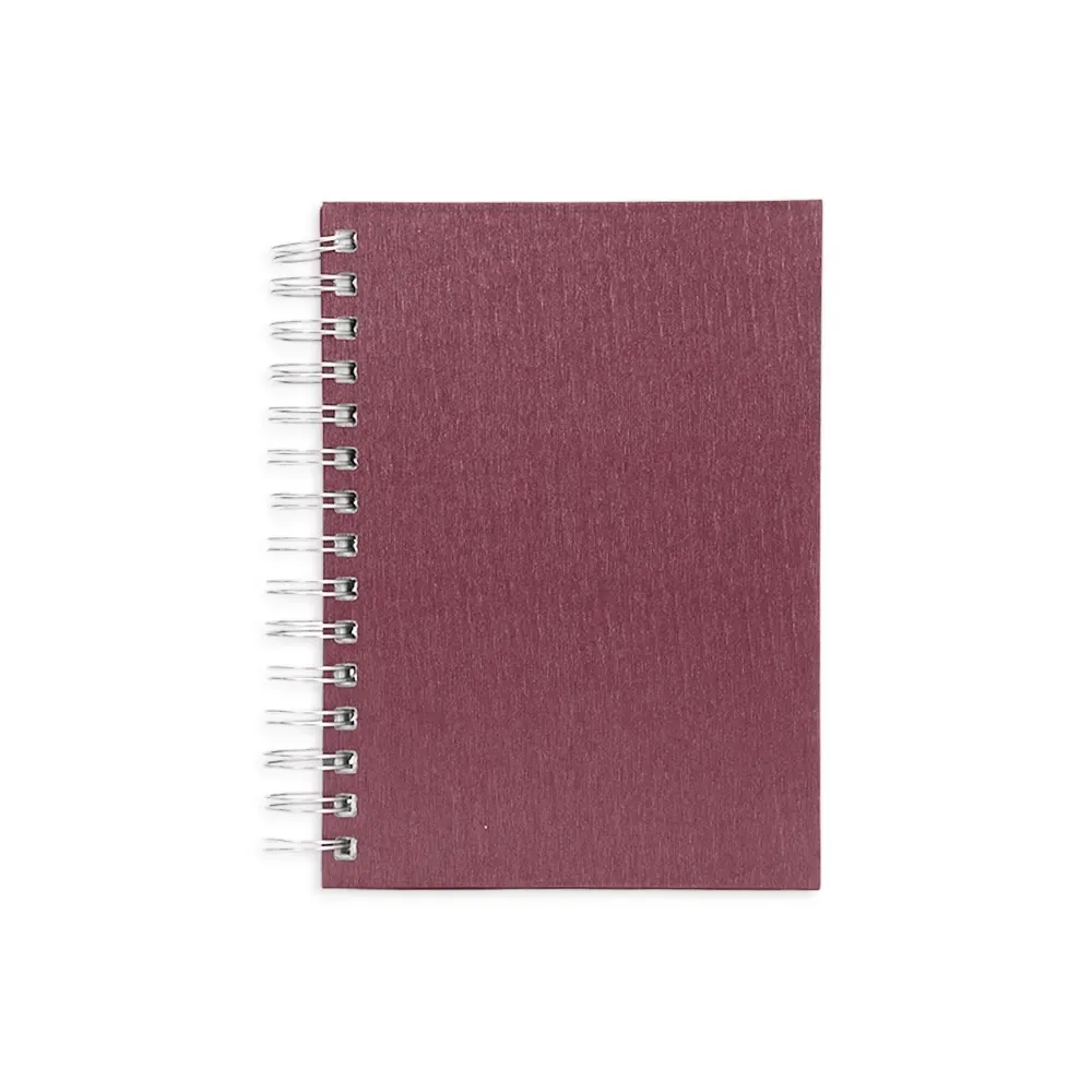 Agenda Diária Percalux com Wire-O Personalizada em 4 Cores vermelho