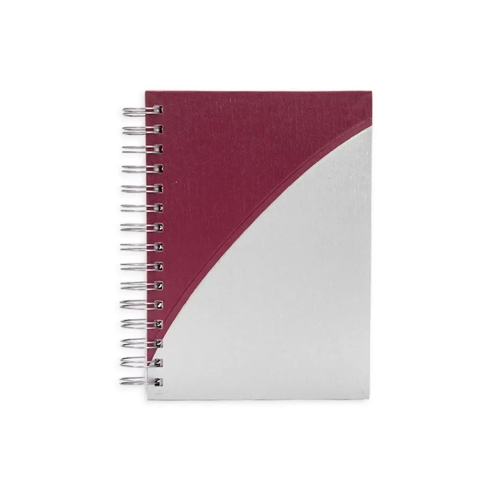 Agenda Diária Percalux com Wire-O Azul ou Vermelha Personalizada vermelho