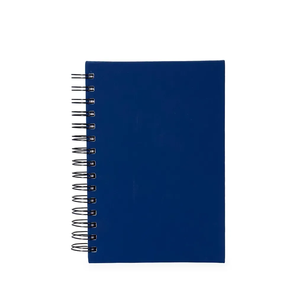 Agenda Emborrachada com Wire-O Personalizada em 5 Cores azul
