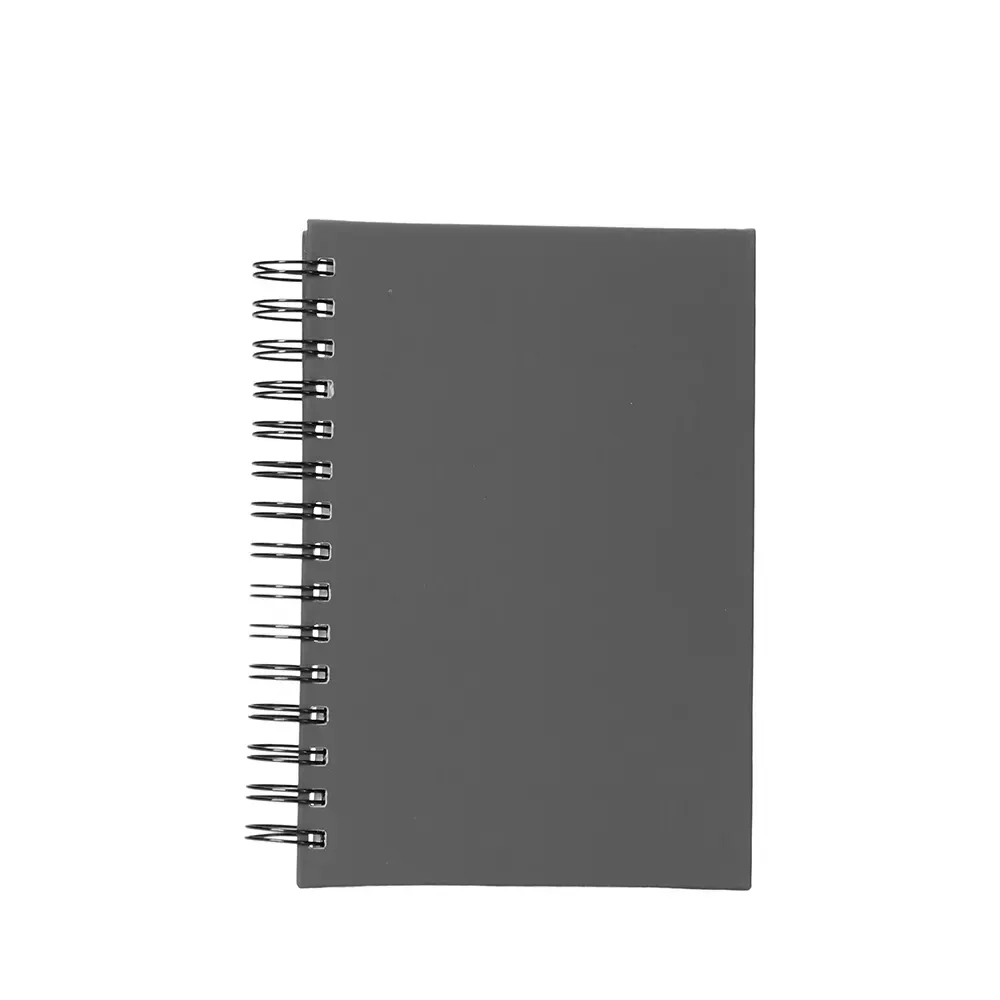 Agenda Emborrachada com Wire-O Personalizada em 5 Cores cinza