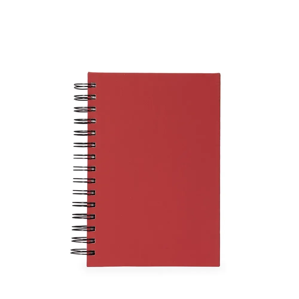Agenda Emborrachada com Wire-O Personalizada em 5 Cores vermelho