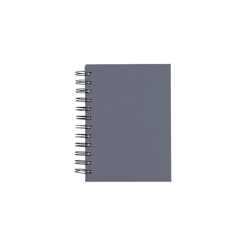Agenda Emborrachada com Wire-O Personalizada em 6 Cores cinza