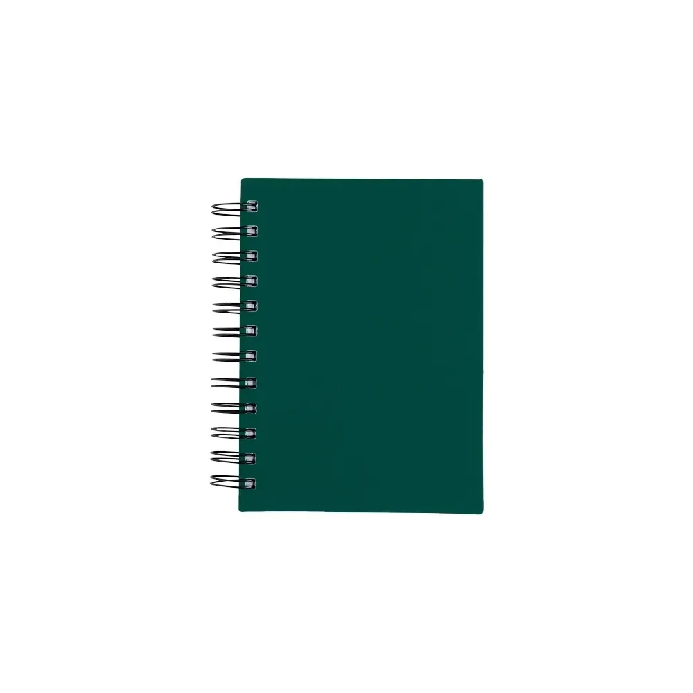 Agenda Emborrachada com Wire-O Personalizada em 6 Cores verde