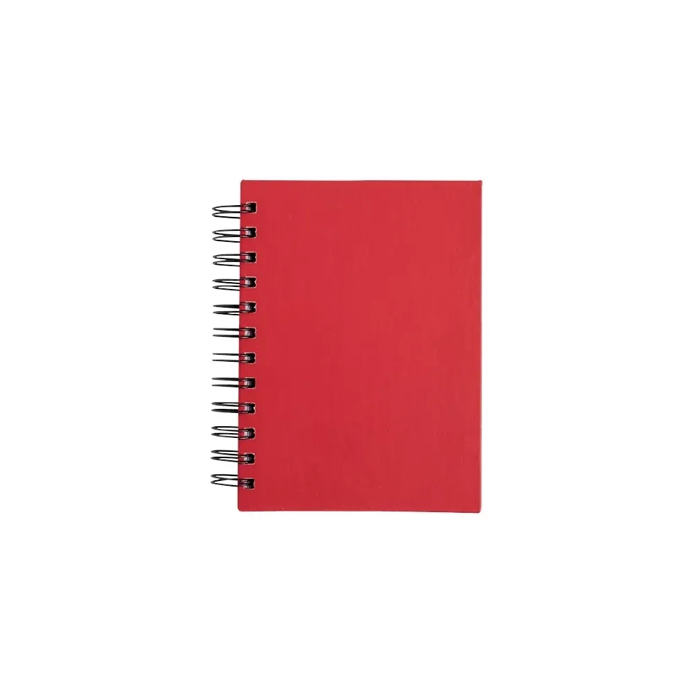 Agenda Emborrachada com Wire-O Personalizada em 6 Cores vermelho