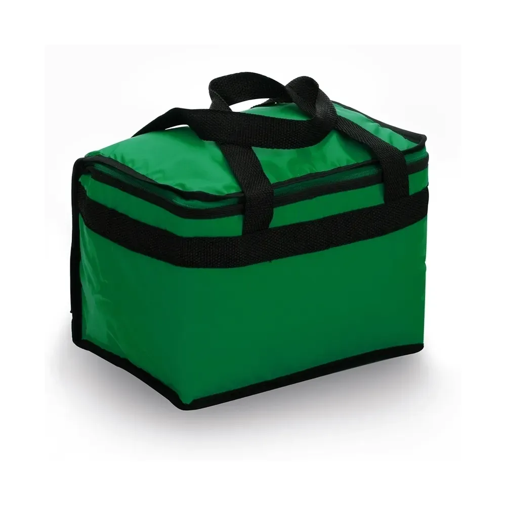 Bolsa térmica personalizada de bagum sintético 13 litros, cor verde