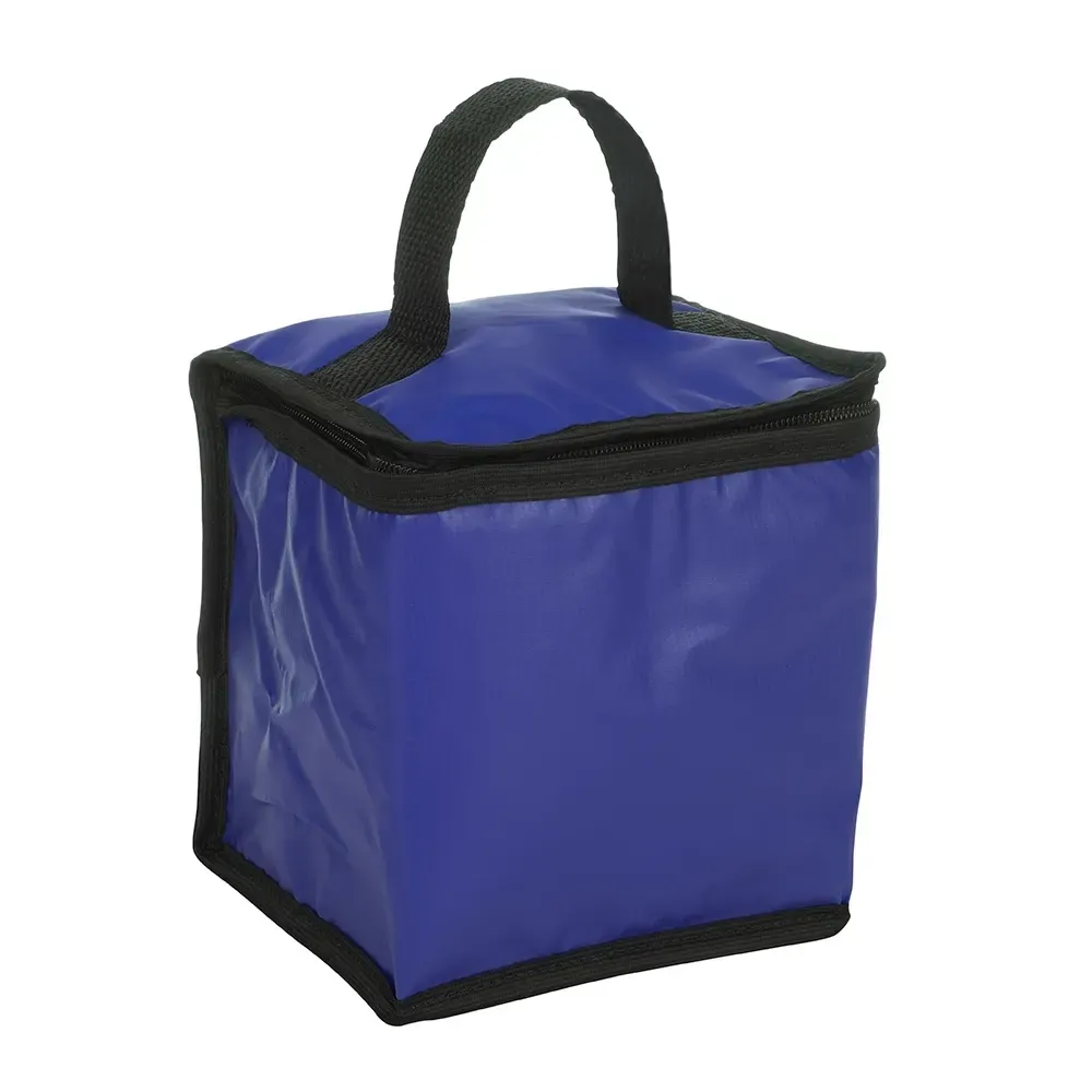 Mini bolsa térmica personalizada de bagum sintético 4 litros, cor azul royal