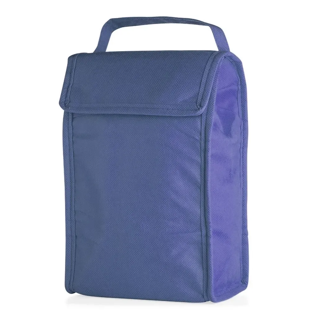 Bolsa térmica dobrável personalizada de TNT 3 litros, cor azul