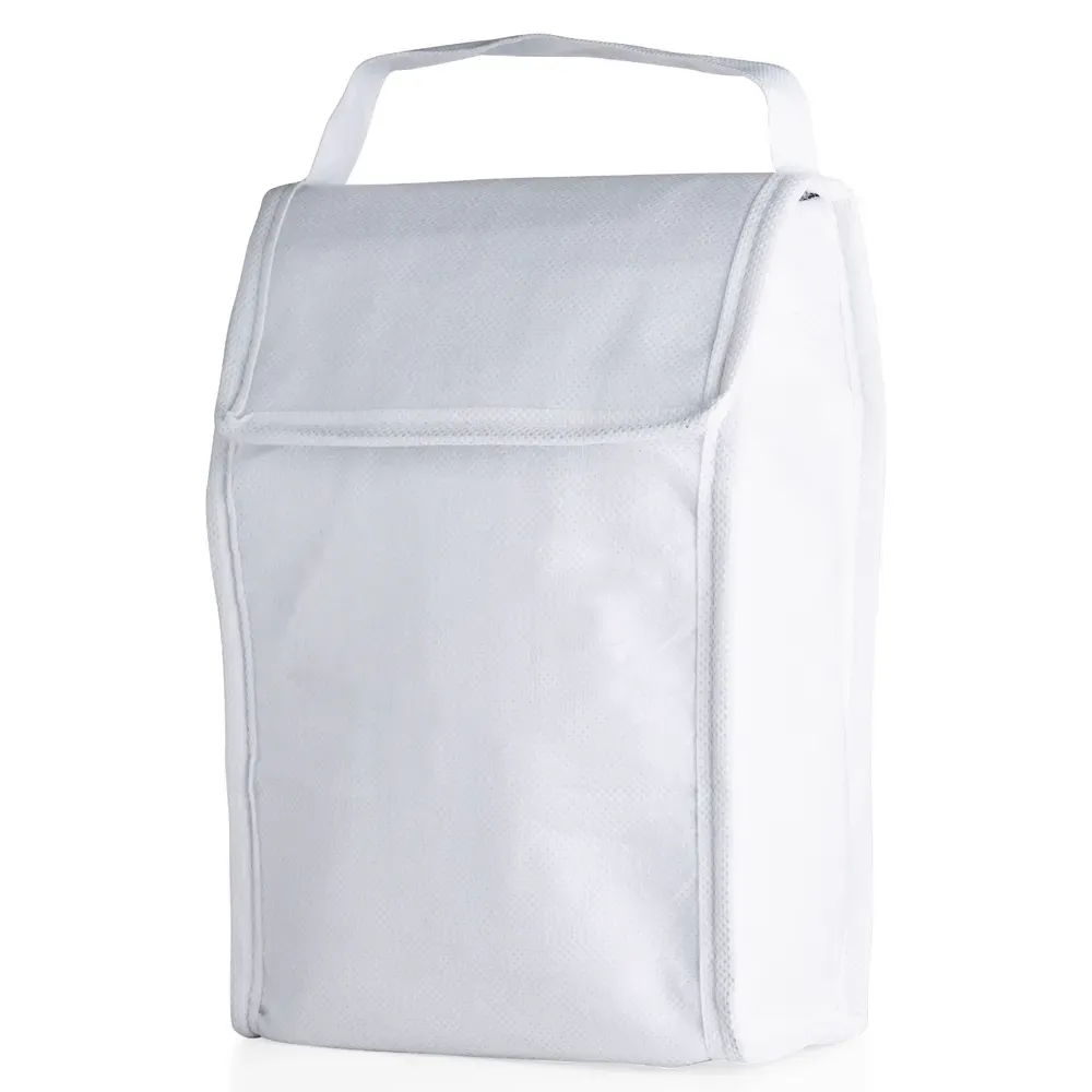 Bolsa térmica dobrável personalizada de TNT 3 litros, cor branca