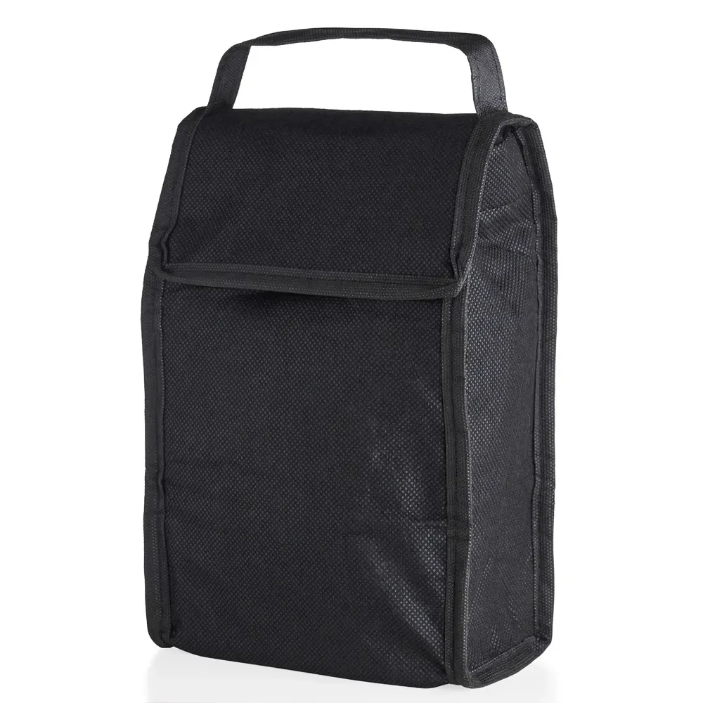 Bolsa térmica dobrável personalizada de TNT 3 litros, cor preta