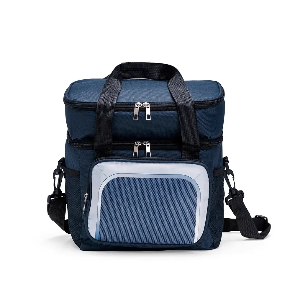 Bolsa Térmica Dupla de Oxford 12L com Revestimento em Alumínio Personalizada, cor azul