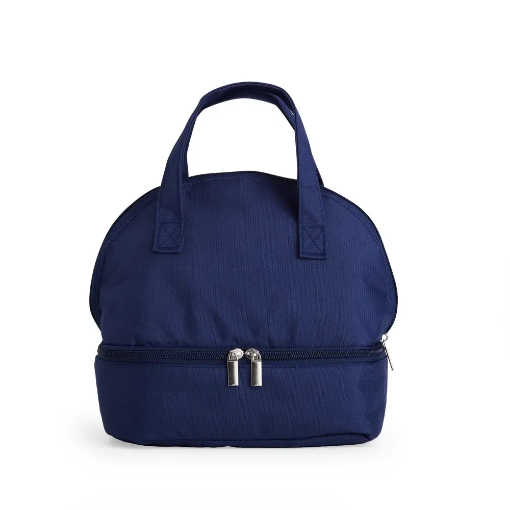 Bolsa Térmica Dupla de Oxford 9L Personalizada, cor azul