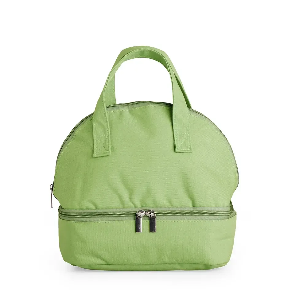 Bolsa Térmica Dupla de Oxford 9L Personalizada, cor verde