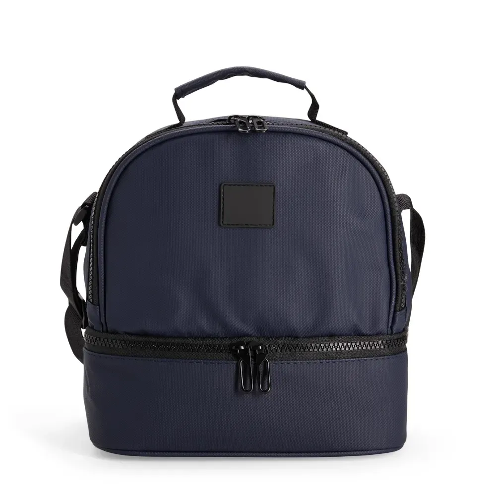 Bolsa Térmica Dupla de Poliéster e PVC 7L Personalizada, cor azul escuro