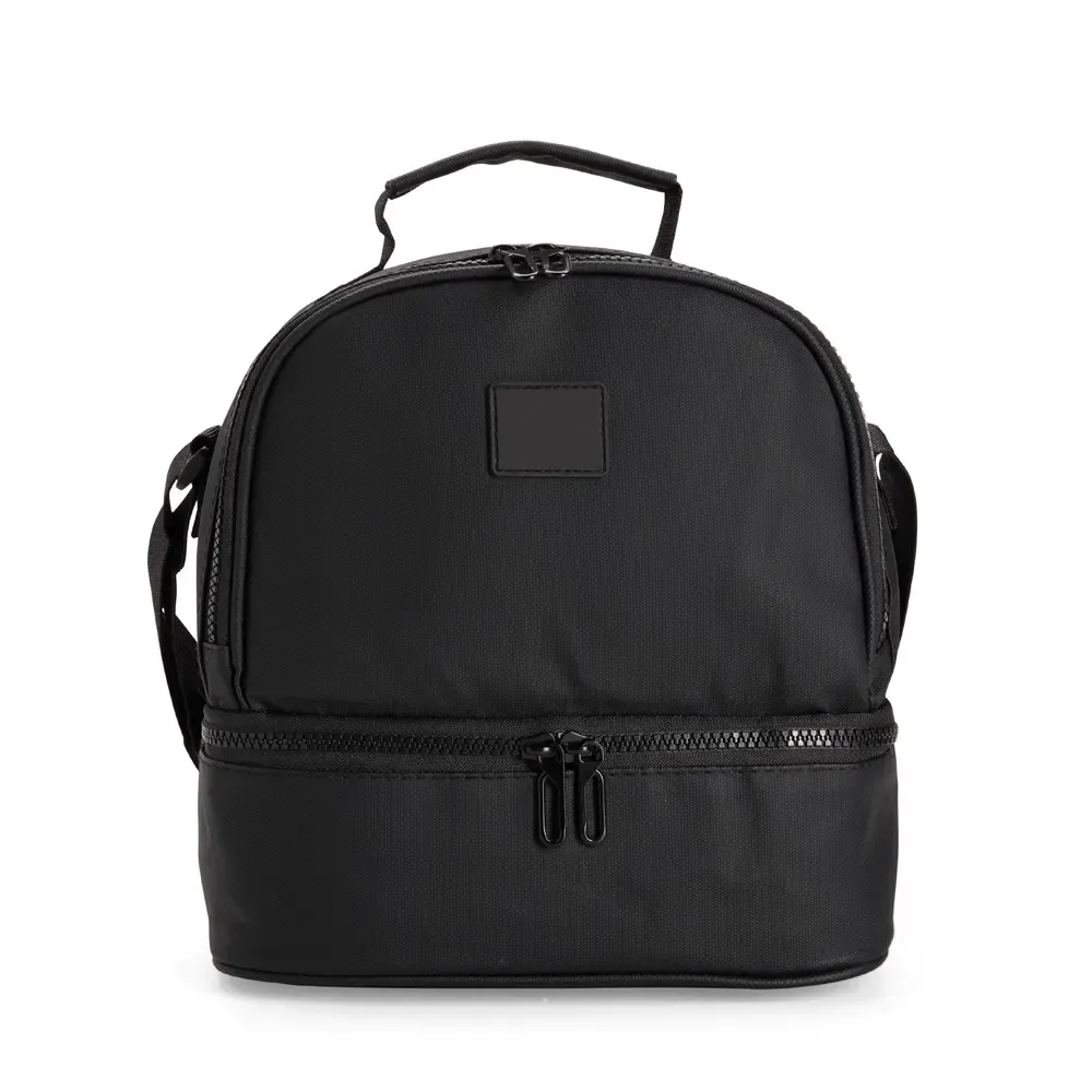 Bolsa Térmica Dupla de Poliéster e PVC 7L Personalizada, cor preto
