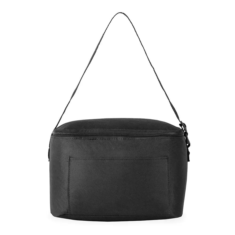 Bolsa térmica personalizada de nylon 10 litros, cor preta