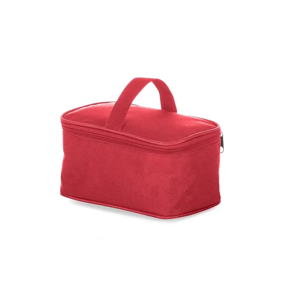 Bolsa térmica personalizada de nylon, 3 litros, cor vermelha