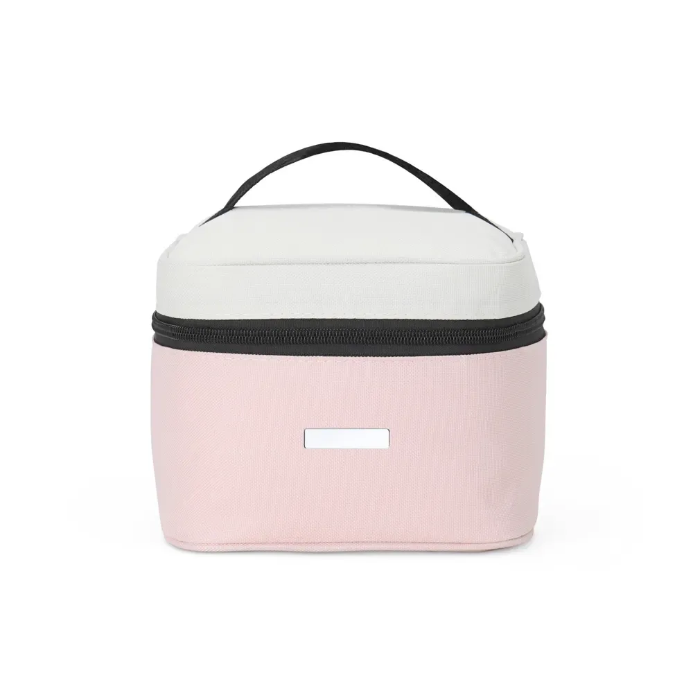 Bolsa térmica personalizada de nylon, 5 litros, cor rosa