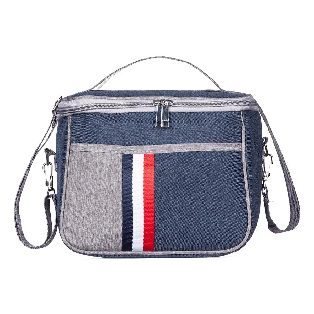 Bolsa térmica personalizada de nylon, 7 litros, cor azul
