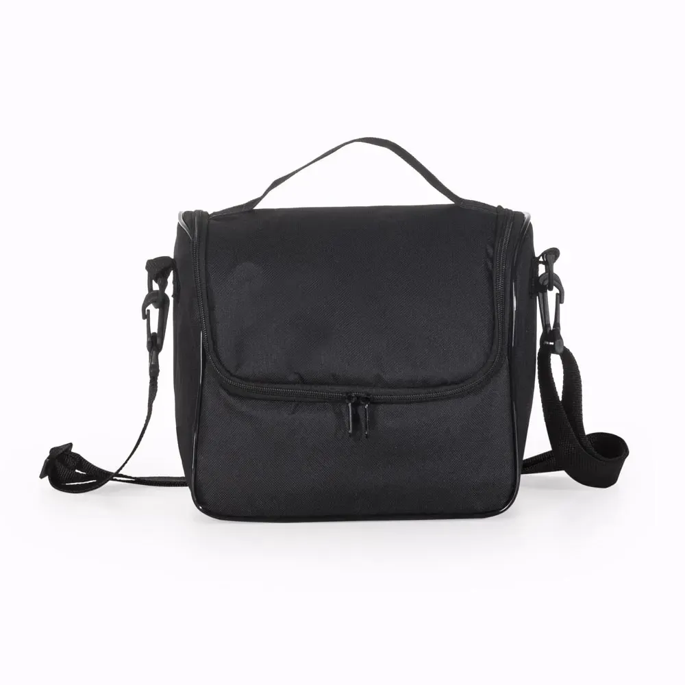 Bolsa térmica personalizada de nylon 8,5 litros, cor preta