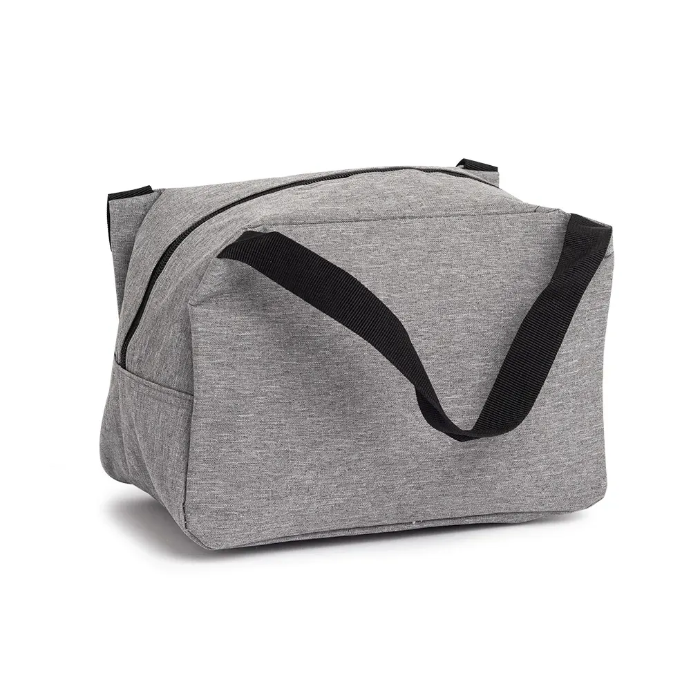 Bolsa Térmica de Nylon 8 Litros Personalizada, cor cinza