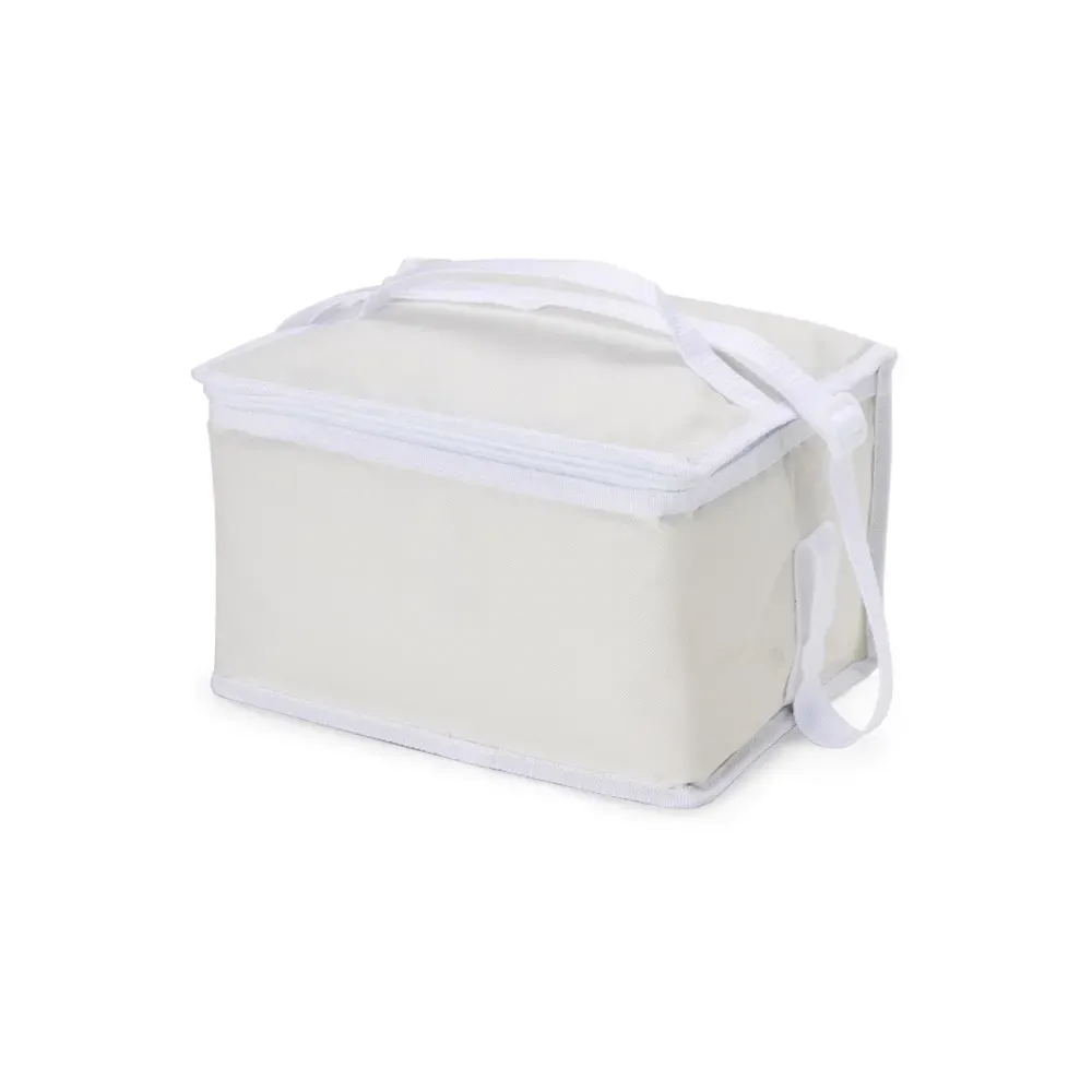 Bolsa térmica personalizada de nylon 9 litros, cor bege