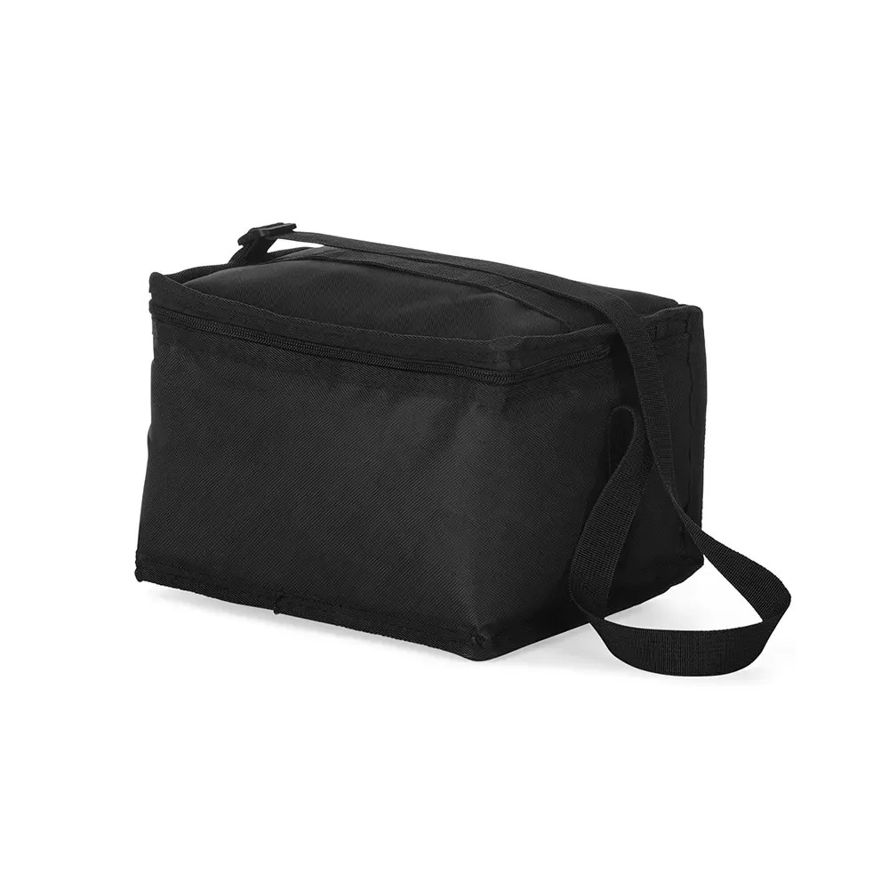 Bolsa térmica personalizada de nylon 9 litros, cor preta