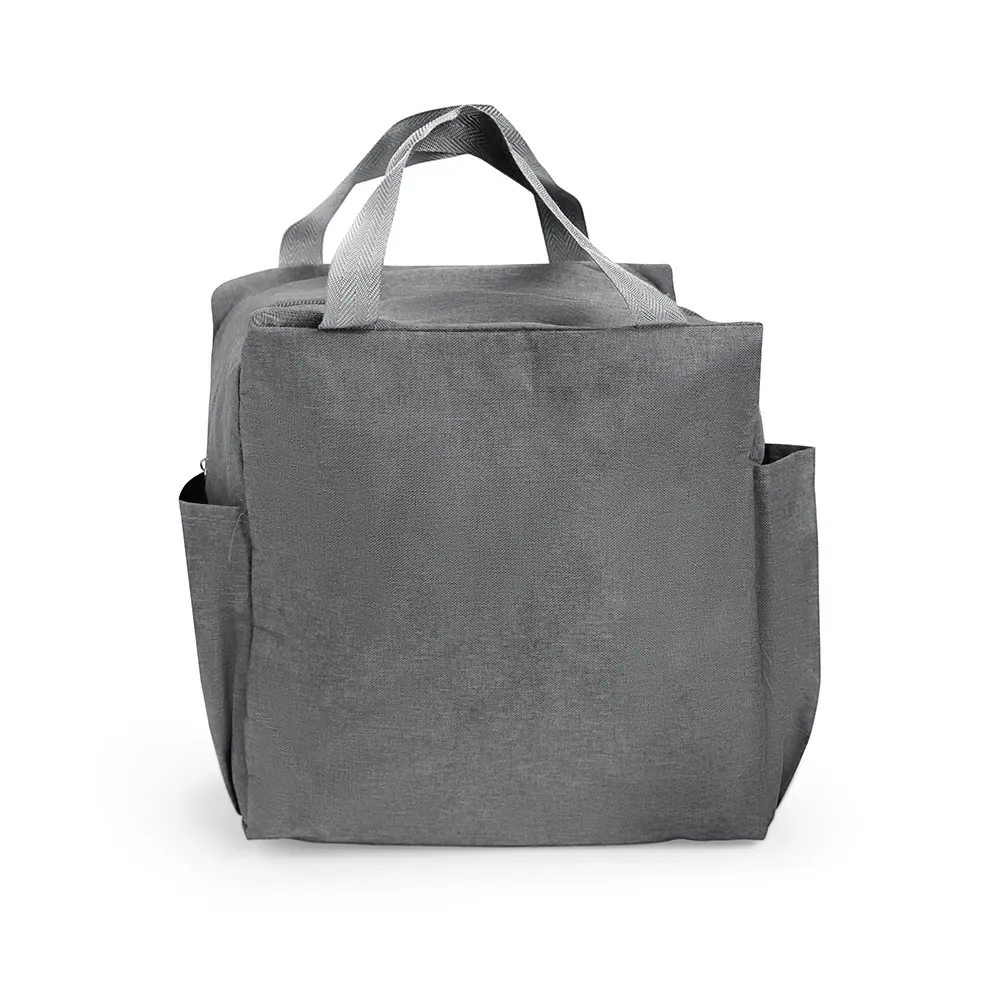 Bolsa Térmica de Oxford 12L com Revestimento em Alumínio Personalizada, cor cinza