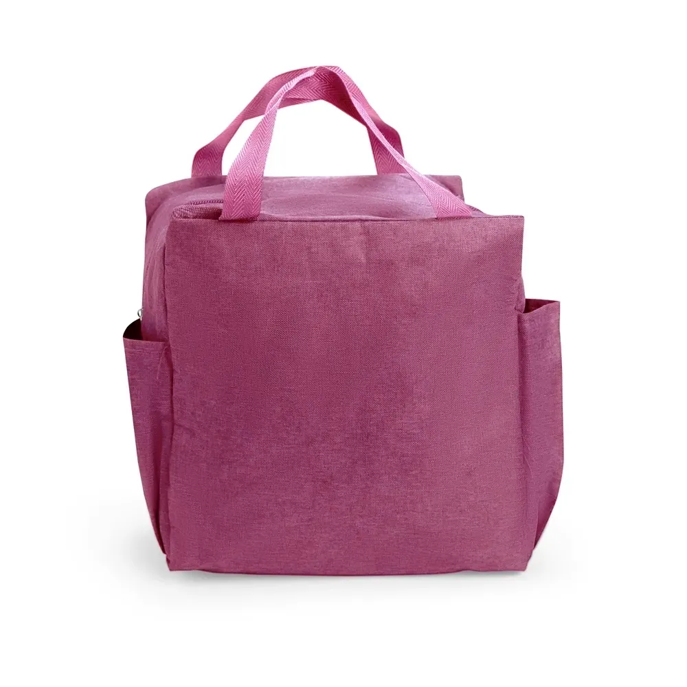 Bolsa Térmica de Oxford 12L com Revestimento em Alumínio Personalizada, cor rosa