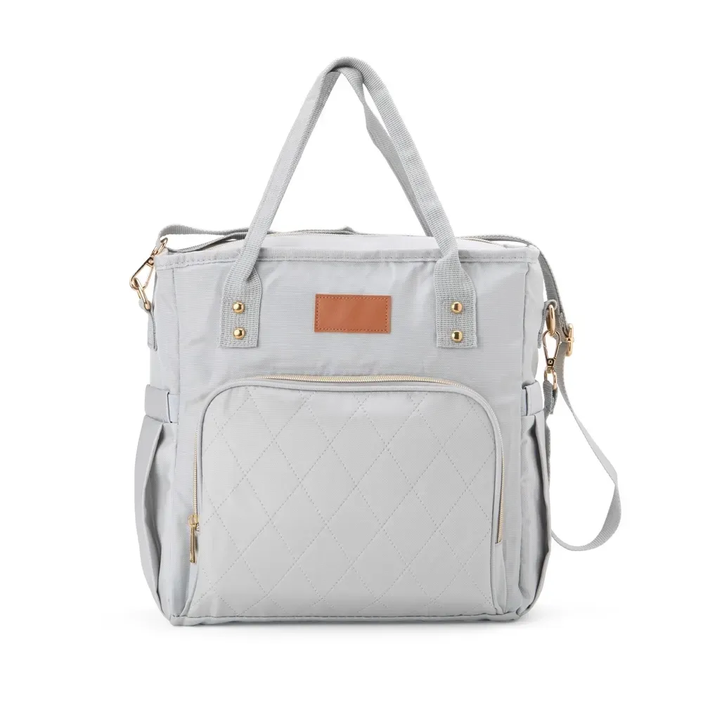 Bolsa Térmica de Oxford 17L com 2 Compartimentos Personalizada, cor cinza