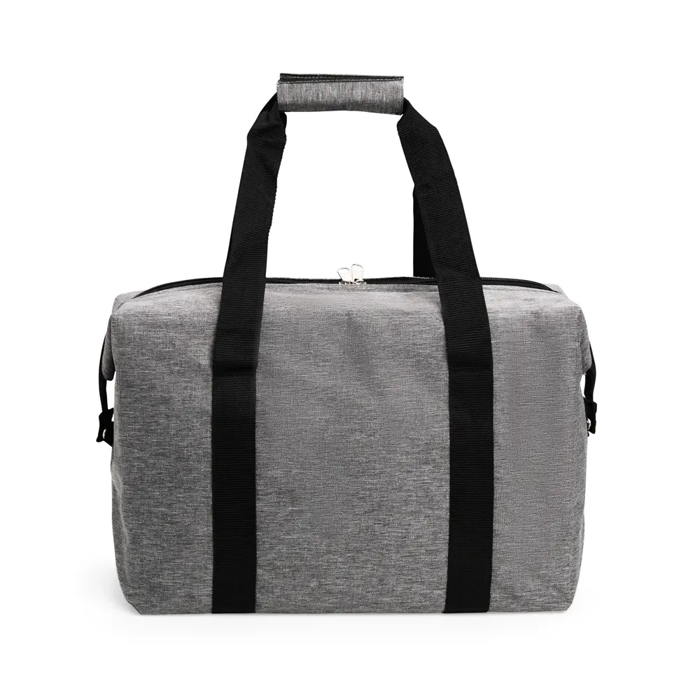 Bolsa Térmica de Oxford 25L com Bolso Externo Personalizada, cor cinza