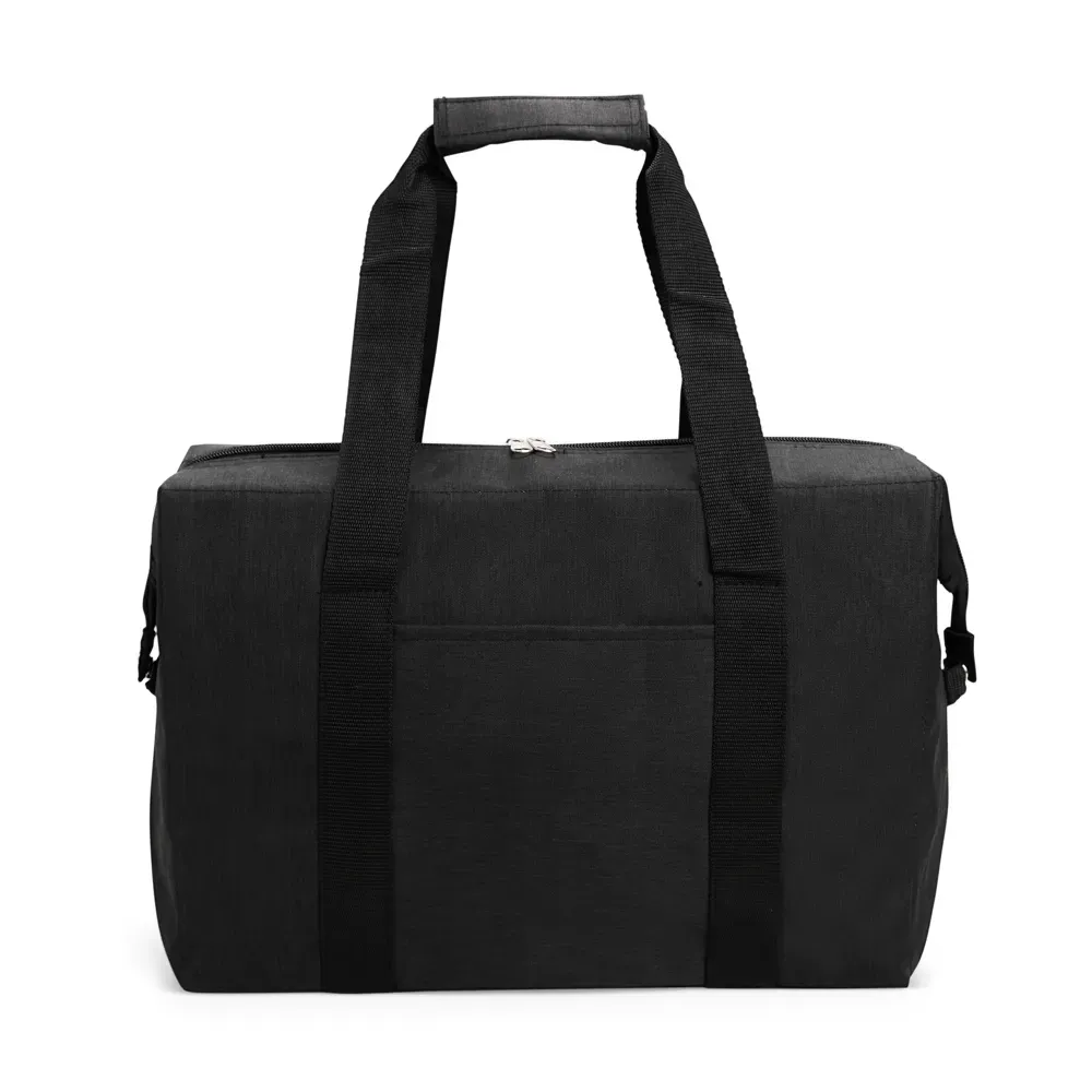 Bolsa Térmica de Oxford 25L com Bolso Externo Personalizada, cor preto