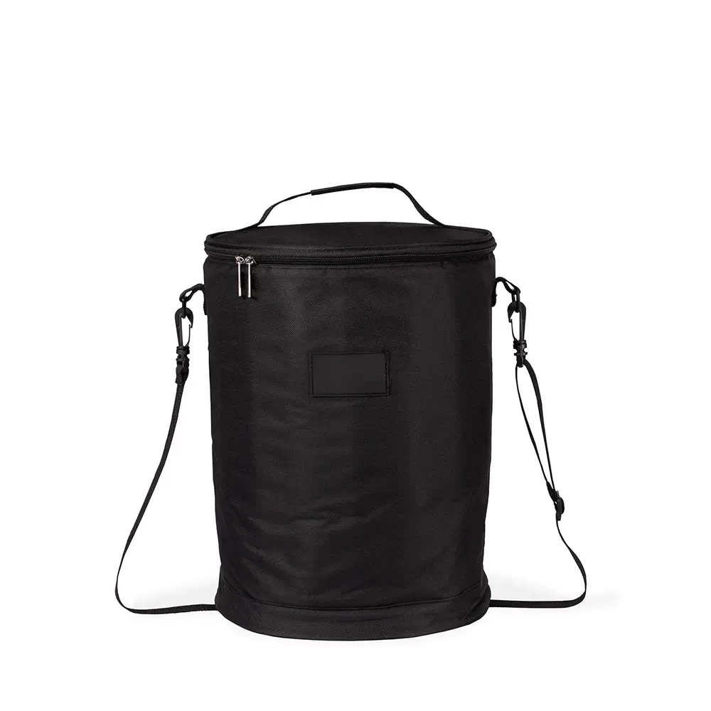 Bolsa Térmica de Oxford 25L Formato Cilíndrico Personalizada, cor preto