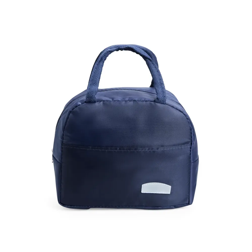 Bolsa Térmica de Oxford 5L com Plaquinha Plástica Personalizada, cor azul escuro