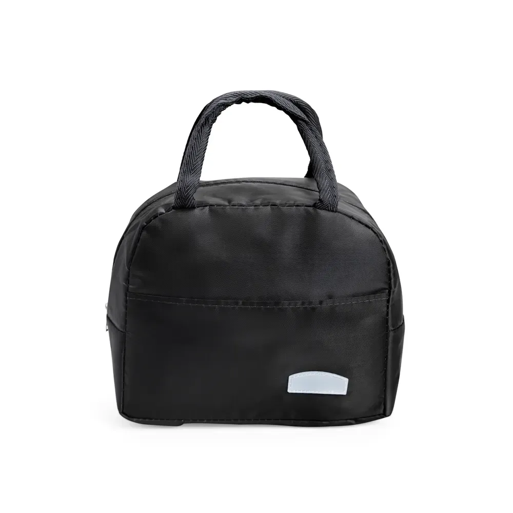 Bolsa Térmica de Oxford 5L com Plaquinha Plástica Personalizada, cor preto