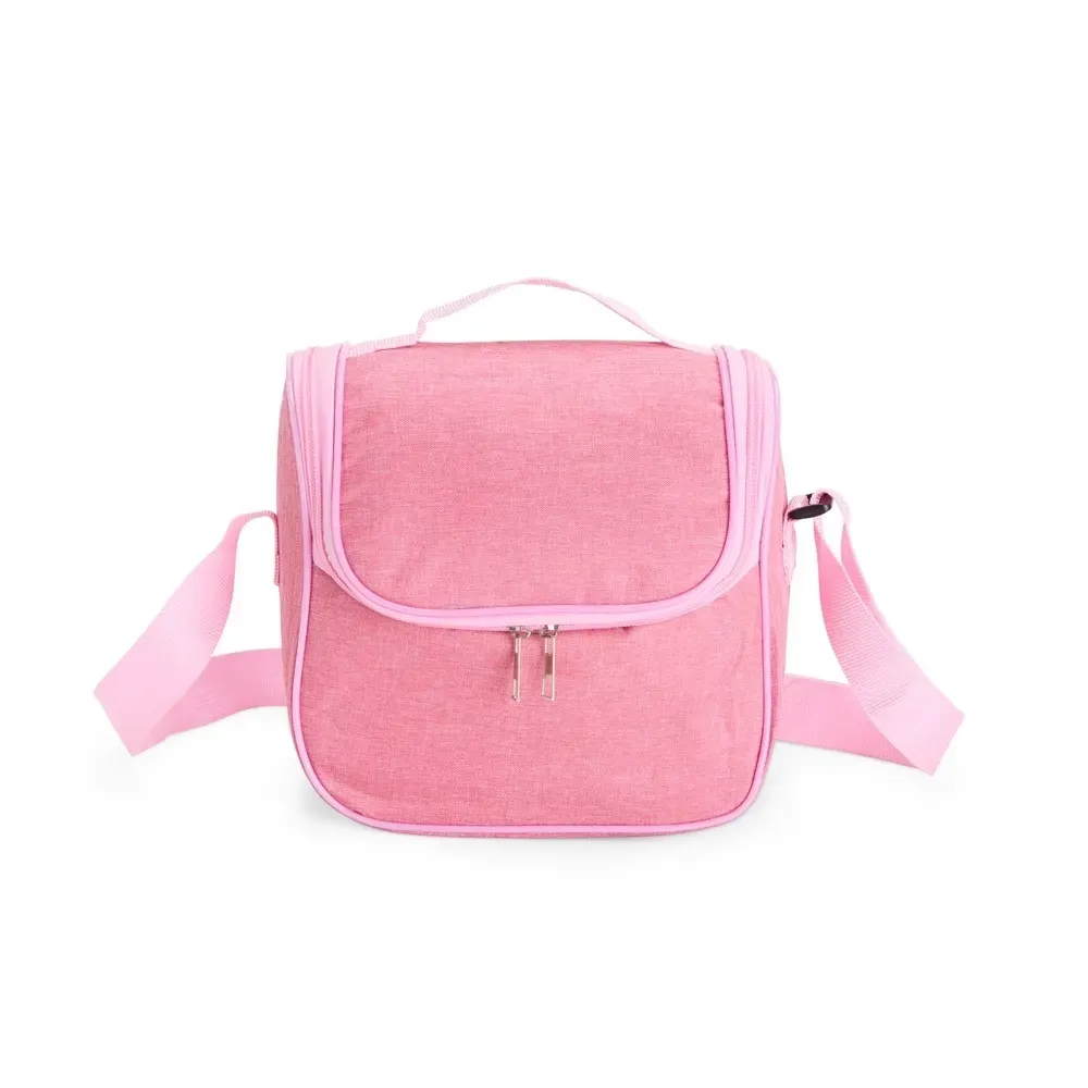 Bolsa Térmica de Oxford 6L com Revestimento em Alumínio EPE Personalizada, cor rosa