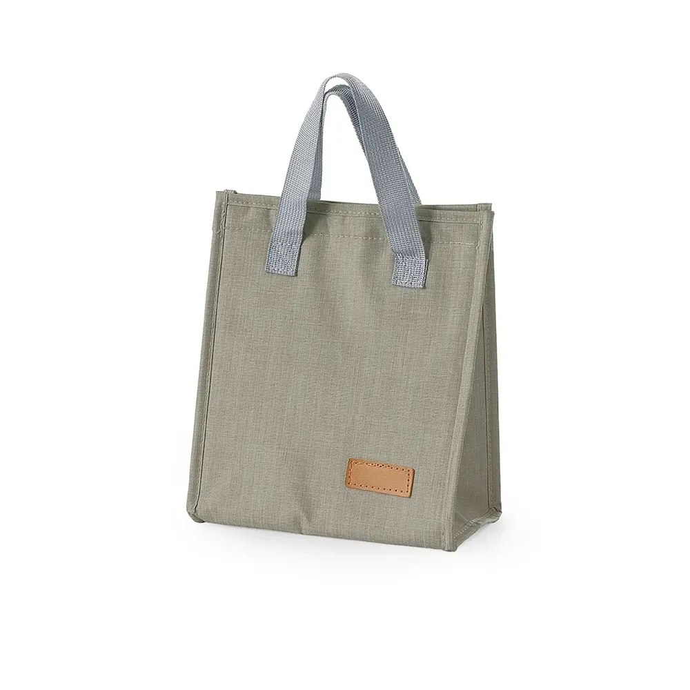 Bolsa Térmica de Oxford 6L com Revestimento em Alumínio e Velcro Personalizada, cor bege