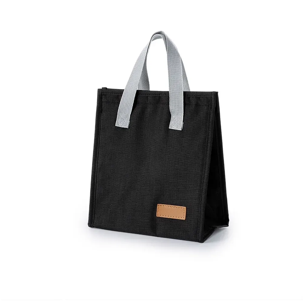 Bolsa Térmica de Oxford 6L com Revestimento em Alumínio e Velcro Personalizada, cor preto