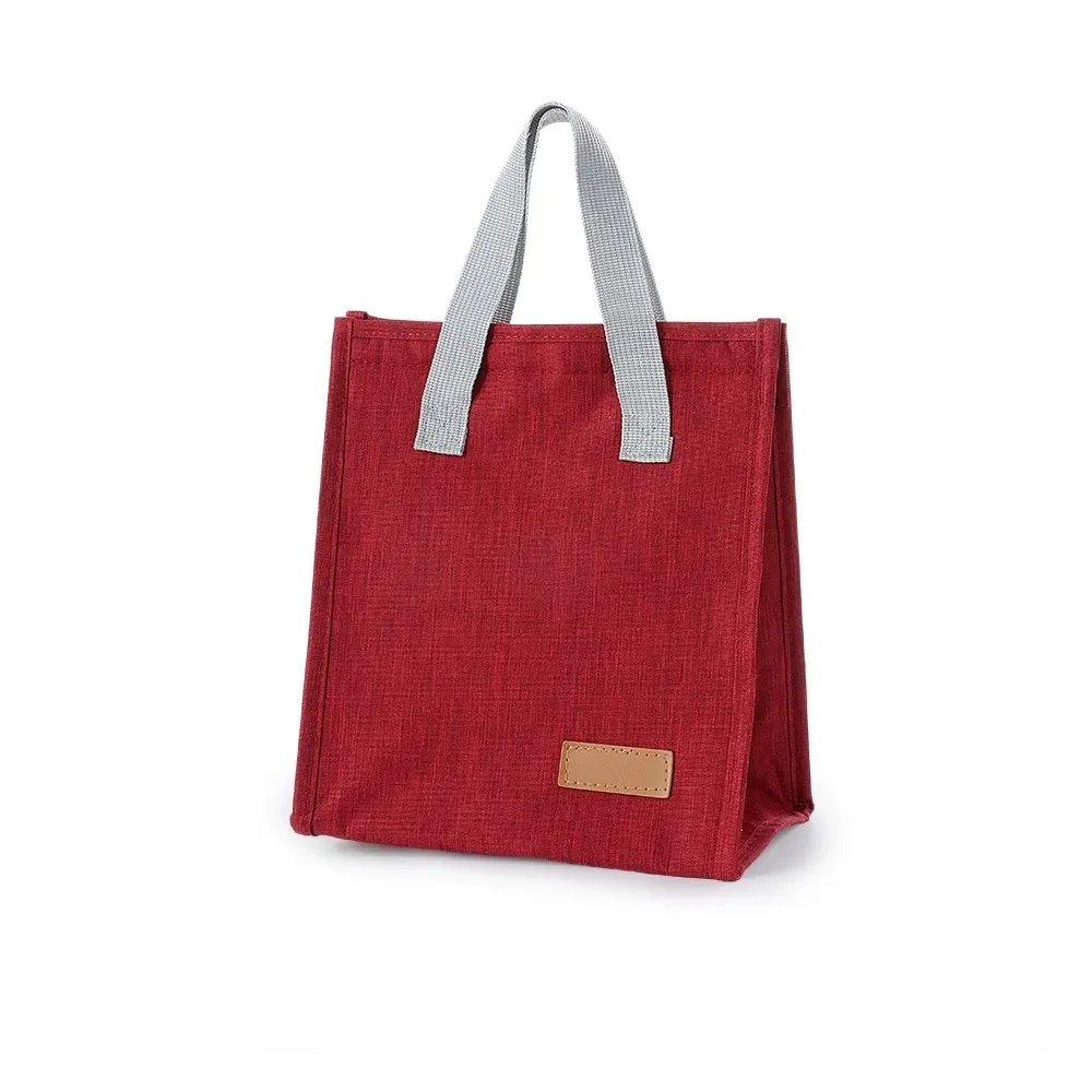 Bolsa Térmica de Oxford 6L com Revestimento em Alumínio e Velcro Personalizada, cor vermelho