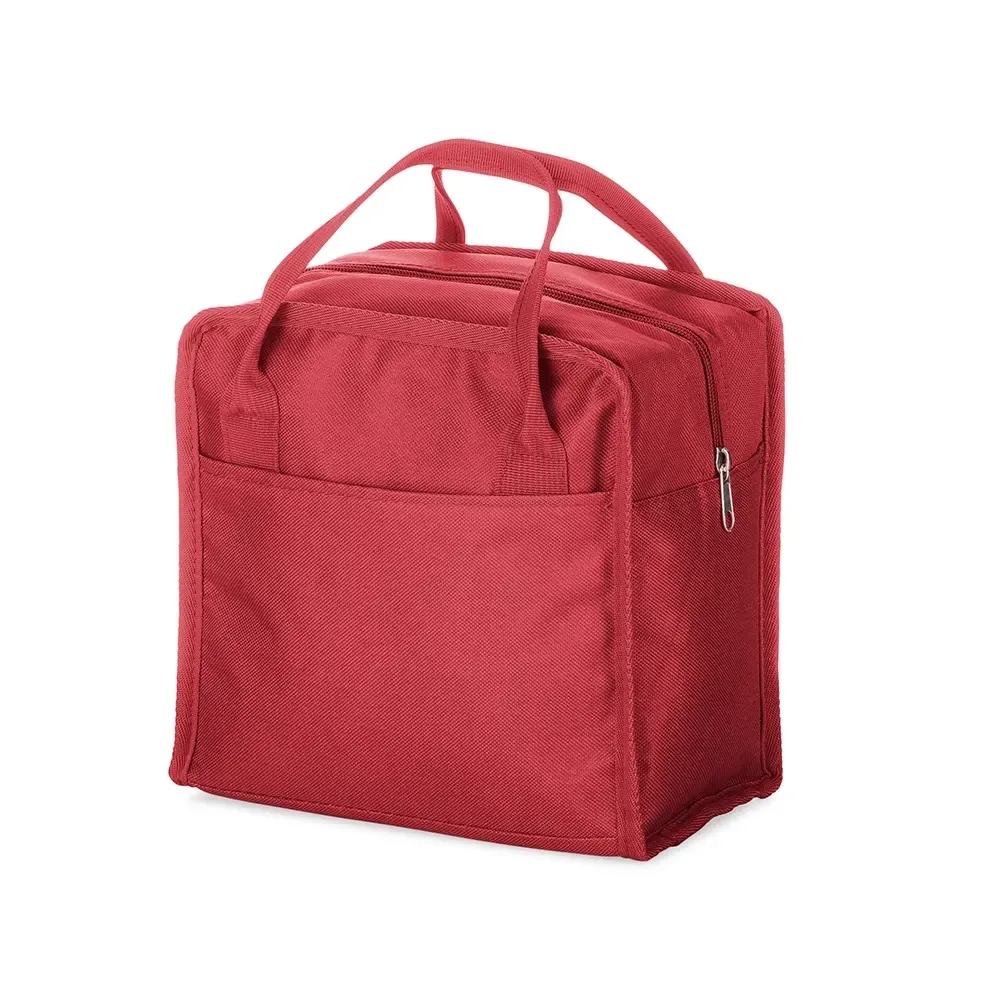 Bolsa térmica personalizada Oxford 7 litros, cor vermelha