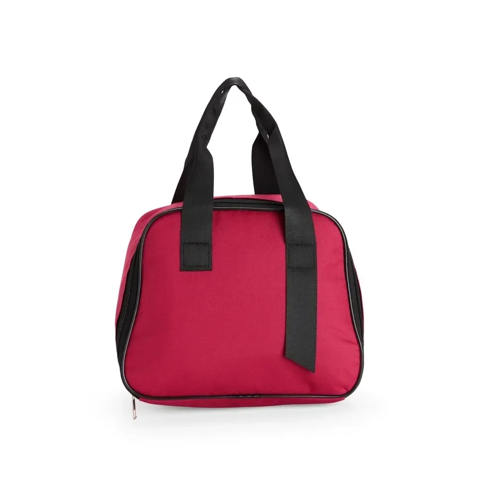 Bolsa Térmica de Oxford 7L com Bolso Interno em Tela de Nylon Personalizada, cor vermelho