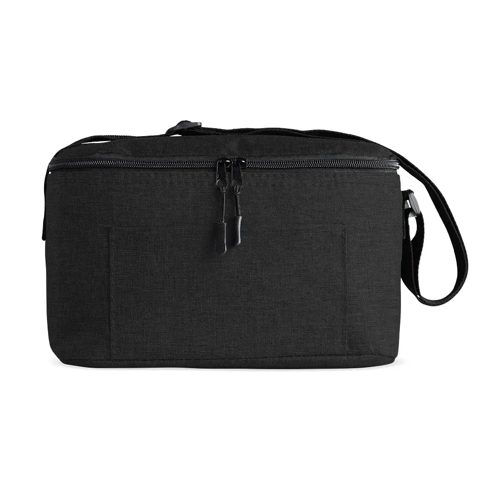 Bolsa térmica personalizada de poliéster, 10 litros, cor preta