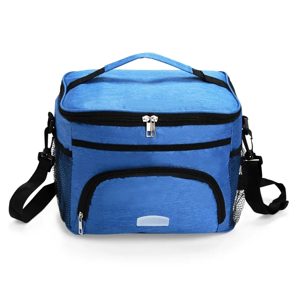 Bolsa Térmica de Poliéster 10L com Revestimento em PVC Laminado Personalizada, cor azul